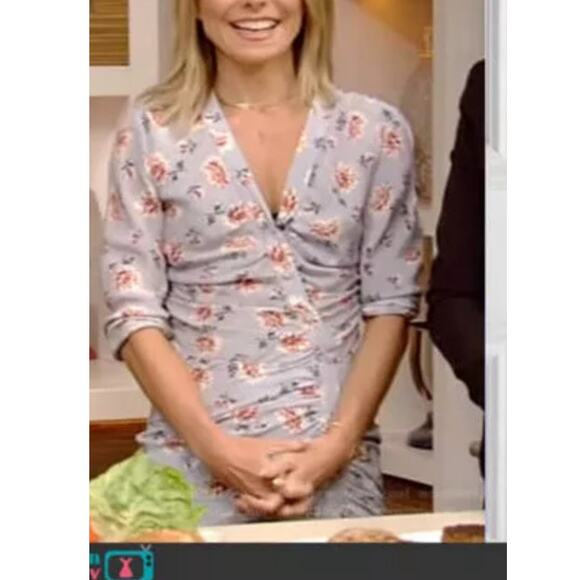 NWT Sz 12 Veronica Beard $450 ROWE Silk Ruched Dress - Picture 3 of 13